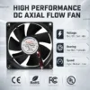Axial Cooling Fan, 80x80x25mm, 8025, 12V, 24V