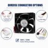 Axial Cooling Fan, 80x80x25mm, 8025, 12V, 24V - view 3