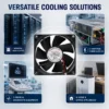 Axial Cooling Fan, 80x80x25mm, 8025, 12V, 24V - view 6