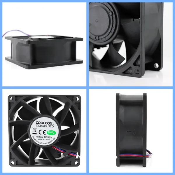Axial Cooling Fan, 92x92x38mm, 12V, 24V - view 2
