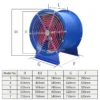 Axial Duct Exhaust Fan, Wall, 110, 2100M3 - view 2