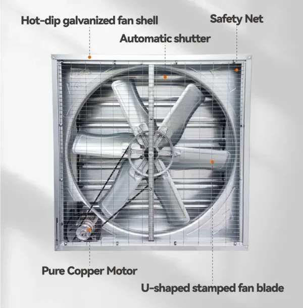 Axial Exhaust Cooling Fan, 1000mm, Copper