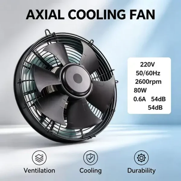 Axial Exhaust Fan, A3P200-EC072-001, 220V, 50/60HZ