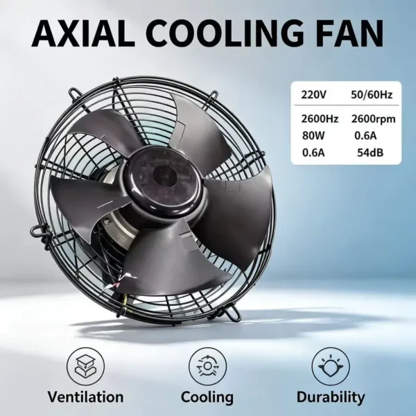 Axial Exhaust Fan, A3P200-EC072-001, 220V, 50/60HZ - view 2