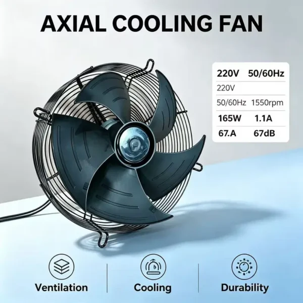 Axial Exhaust Fan, A3P350-EC092-041, 220V, 50/60HZ, 350mm - view 3