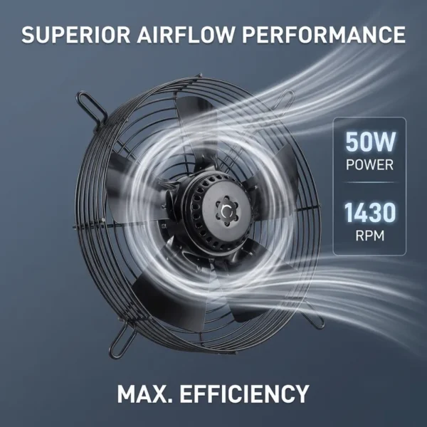 Axial Fan, 110V, 220V, 240V, 50W - view 3