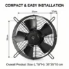 Axial Fan, 110V, 220V, 240V, 50W - view 5