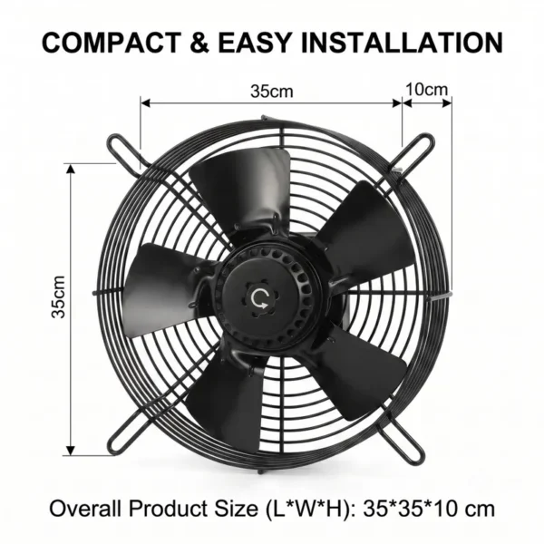 Axial Fan, 110V, 220V, 240V, 50W - view 5