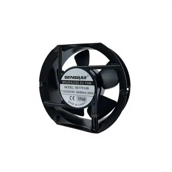Axial Fan, 172x172x51mm, Waterproof, IP68, 250cfm - view 2