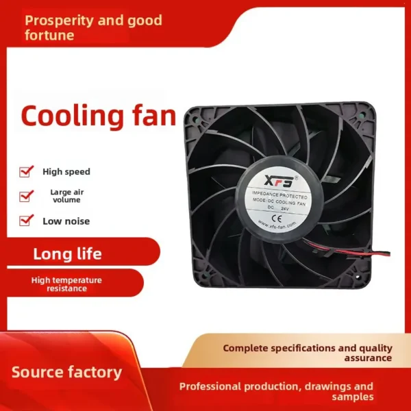 Axial Fan, 18060, DC12/24V, PPT, Plastic - view 2
