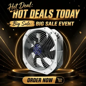 Axial Fan, 200mm, 115W, IP55, Plastic