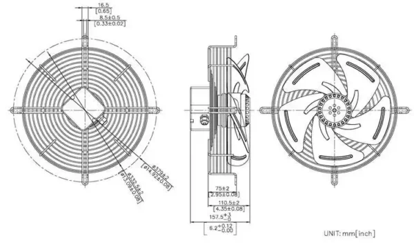 Axial Fan, 220V, 300*78mm, AF30078-B - view 2