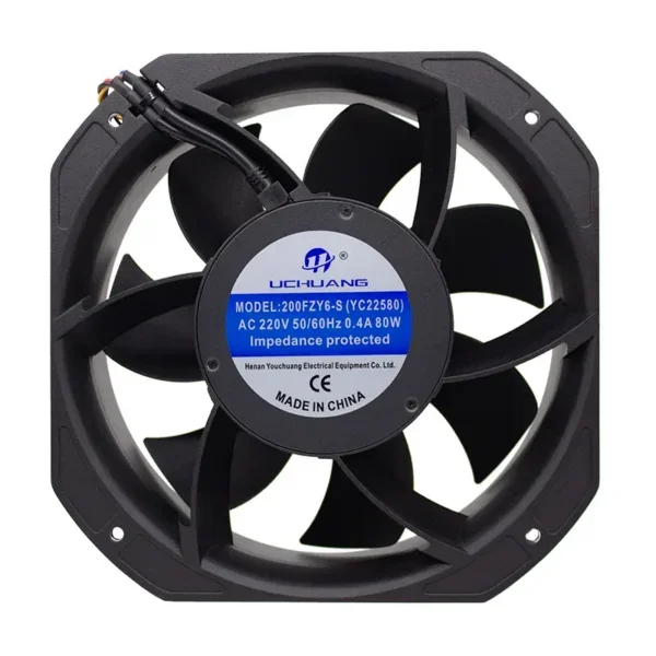 Axial Fan, 225x225x80mm, 22580, 110V~240V, 800cfm