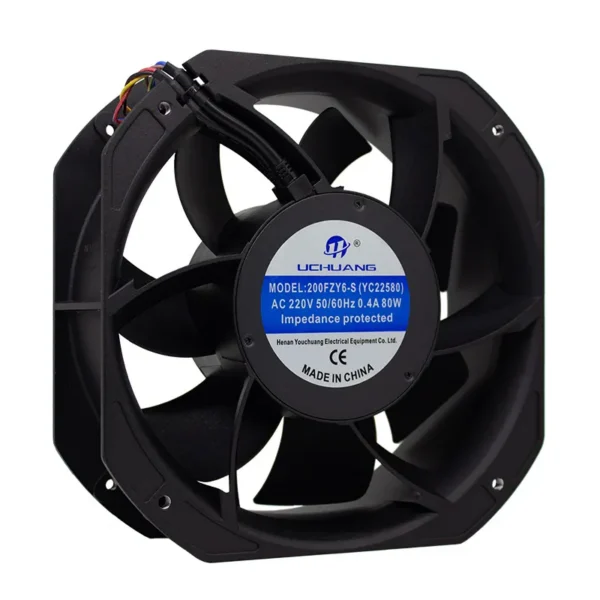 Axial Fan, 225x225x80mm, 22580, 110V~240V, 800cfm - view 5
