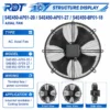 Axial Fan, 230V, 245/355W, 1400/1600RPM, 450mm - view 2