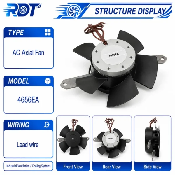 Axial Fan, 4656EAU, 230 V, Electric - view 2