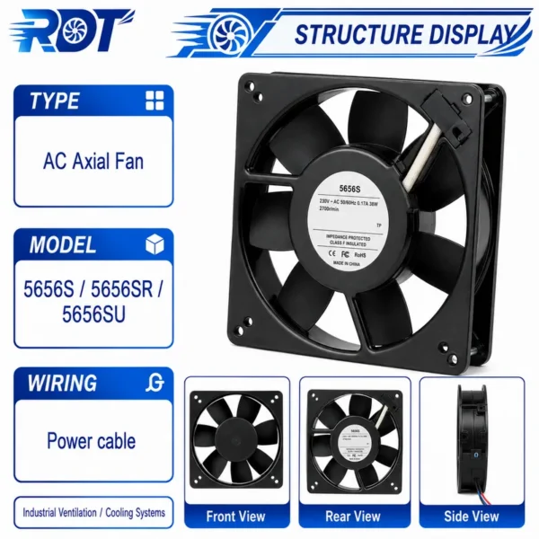 Axial Fan, 5656S, Brushless - view 2