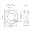Axial Fan, 60x60x25mm, 220V, 4500RPM, Brushless - view 5