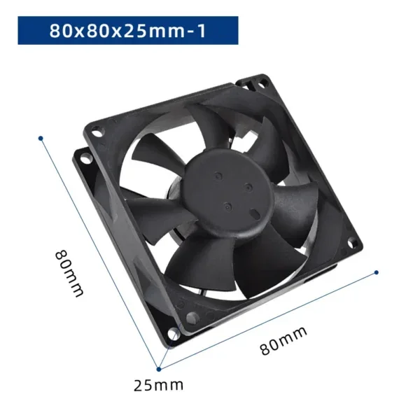 Axial Fan, 8025, 80mm, Waterproof - view 2