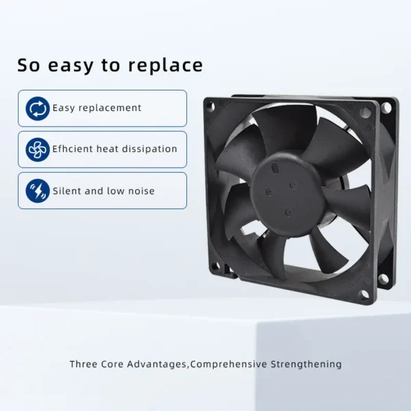 Axial Fan, 8025, 80mm, Waterproof - view 5