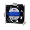 Axial Fan, 8025, 80x80x25mm, 110V/220V/380V