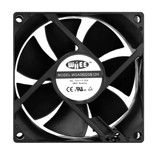 Axial Fan, 80x80x25mm, 12V, BLDC, 3D - view 2