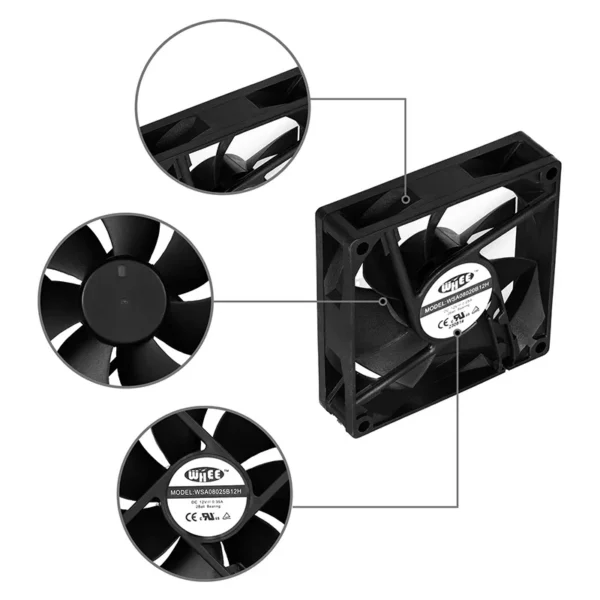 Axial Fan, 80x80x25mm, 12V, BLDC, 3D - view 5