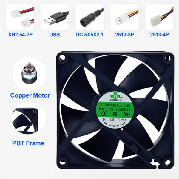 Axial Fan, 92mm, CFM, Brushless, 24V - view 4