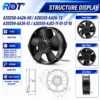 Axial Fan, A2D250-AA26-80, 400V, 140W, 2520RPM - view 2