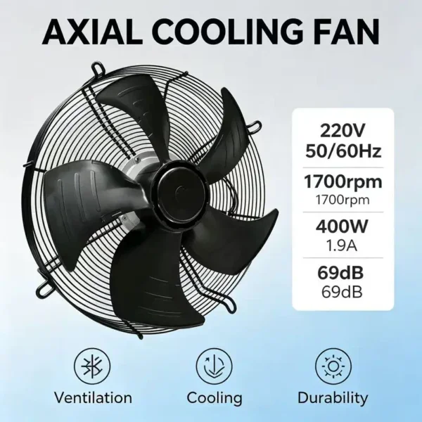 Axial Fan, A3P400-EC102-002, 220V, 50/60Hz, 400mm
