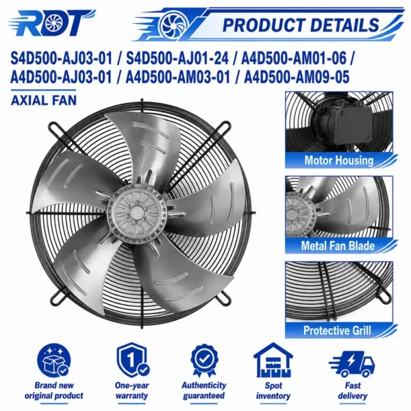 Axial Fan, A4D500-AM01-06, AJ03-01, AM03-01, 400V - view 5