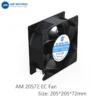 Axial Fan, AM20572HEC, Brushless, 200x200x57mm, 110-240V - view 3