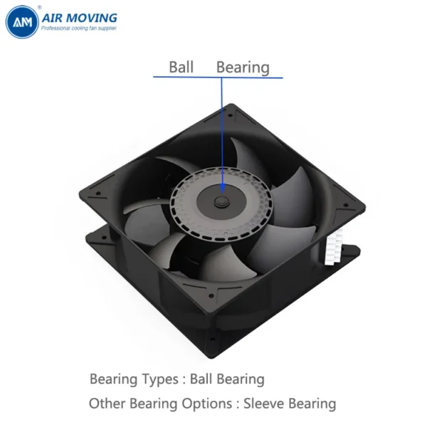 Axial Fan, AM20572HEC, Brushless, 200x200x57mm, 110-240V - view 4