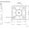 Axial Fan, DF92B12H, 5V/12V/24V/36V, IP68, Waterproof - view 6