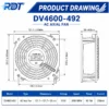 Axial Fan, DV4600-492, 115VAC, 120mm - view 3