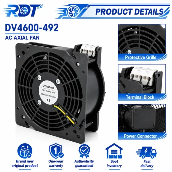 Axial Fan, DV4600-492, 115VAC, 120mm - view 5