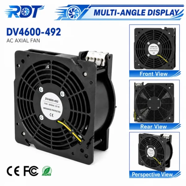 Axial Fan, DV4600-492, 115VAC, 120mm - view 6