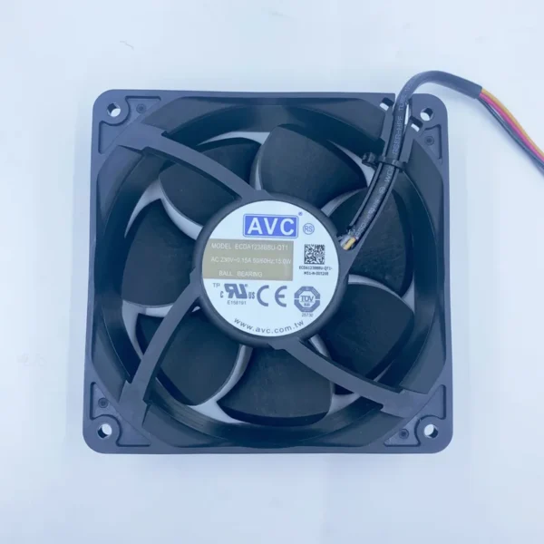 Axial Fan, EC-12038, 110VAC-240VAC, Aluminum, Plastic - view 3