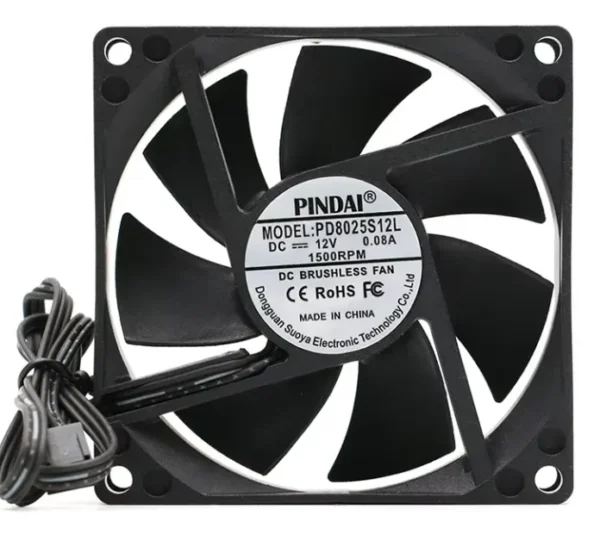 Axial Fan, IP68, 80X80X25MM, 8025, 12V - view 2