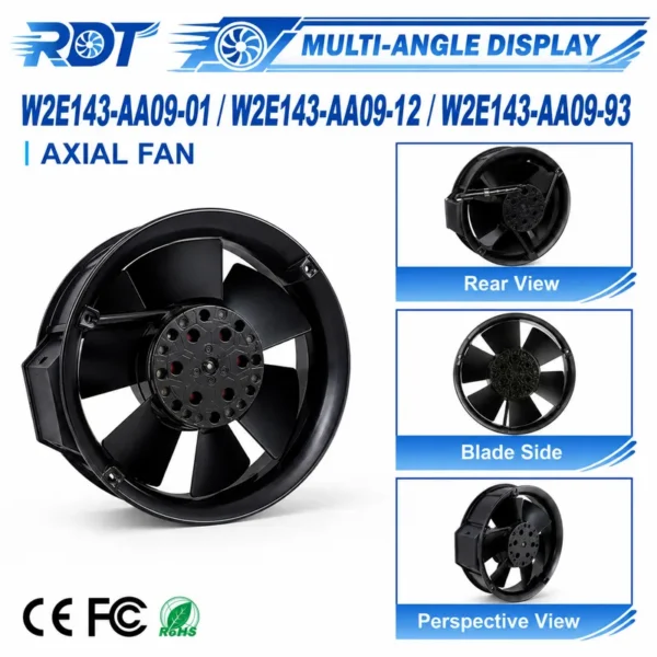 Axial Fan, W2E143-AA09-01/12/93, 172X51mm - view 6