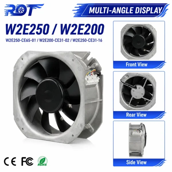Axial Fan, W2E250-CE31-16, 230V, 250mm, 127W - view 6