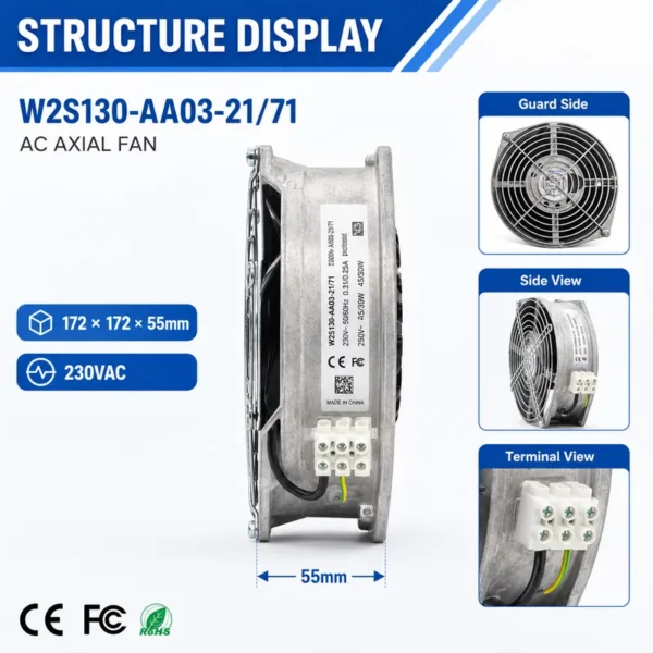 Axial Fan, W2S130-AA03-21/71, 230 V, Electric - view 5