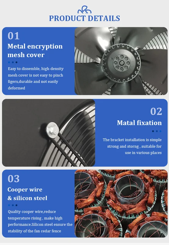 Axial Fan, Wall, 500mm, 220V/380V, Aluminum - view 5
