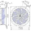 Axial Fan, ZIEHL-ABEGG, ZN091-ZIQ.GL.V5P1, 910mm, 33219m3h - view 5