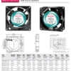 Axial Fanv, 92mm, Fan(110V, 33CFM)3.6inch - view 3