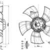 Axial Flow Cooling Fan, A4E300-AR26-87, 230V, 300MM, 50/60Hz - view 4