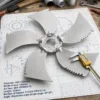 Axial Flow Cooling Fan, Aluminium, 110V, Electric