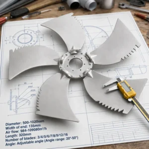 Axial Flow Cooling Fan, Aluminium, 110V, Electric
