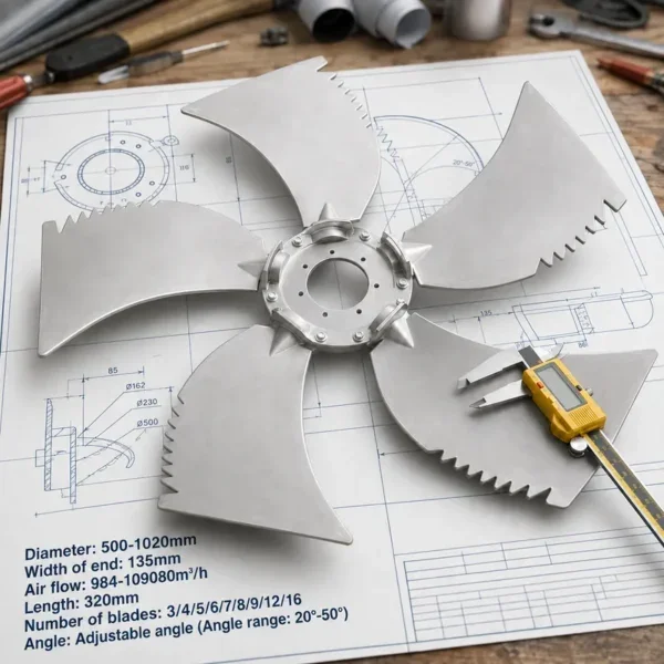 Axial Flow Cooling Fan, Aluminium, 110V, Electric
