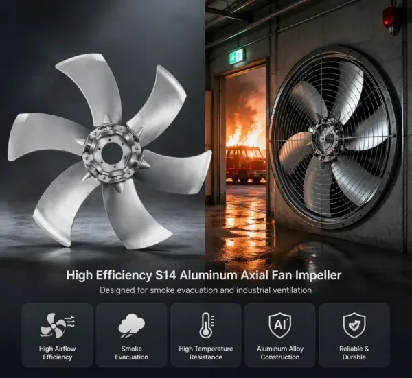 Axial Flow Cooling Fan, Aluminium, 110V, Electric - view 3